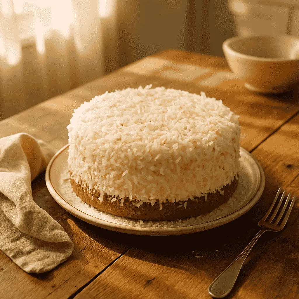 Coconut cake recipe featured image